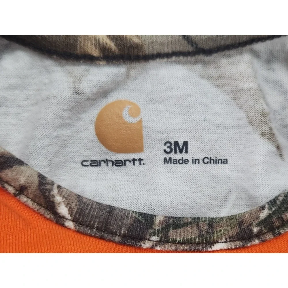 Carhartt One Piece Baby Size 3 Month "Always On The Hunt" Short Sleeves - Picture 6 of 11